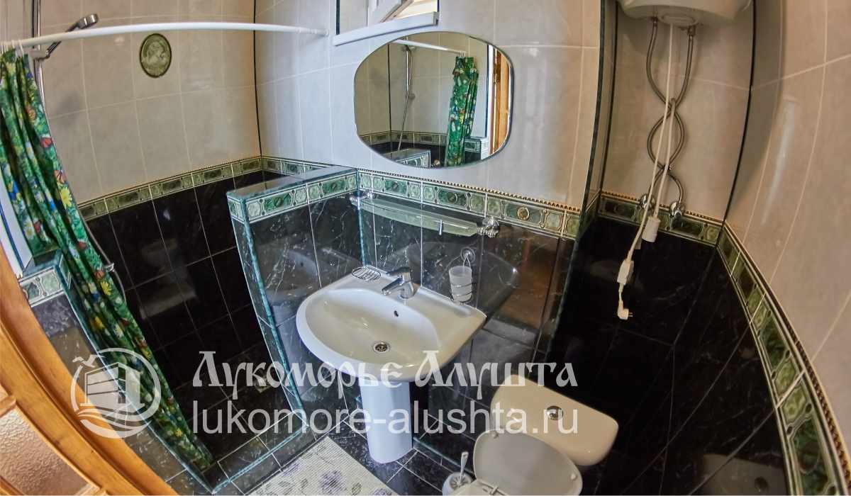 Санузел с душем и раковиной